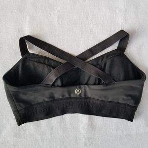 Lululemon Black Cross Back Sports Bra Size 4